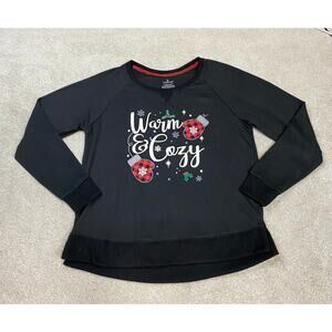 NWT Cuddl Duds Warm & Cozy Holiday Christmas Mittens LS Shirt Size L